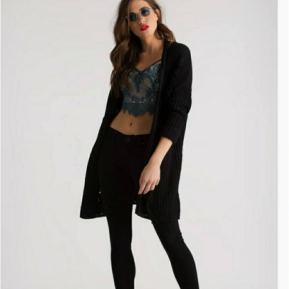 🆕️Oversized Knit Cardigan | Black - Picture 4 of 5